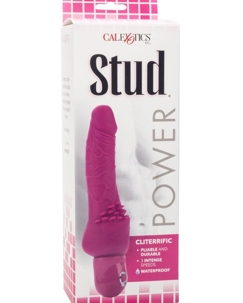 Power Stud Cliterrific Vibrator Waterproof Pink 6.75 Inch