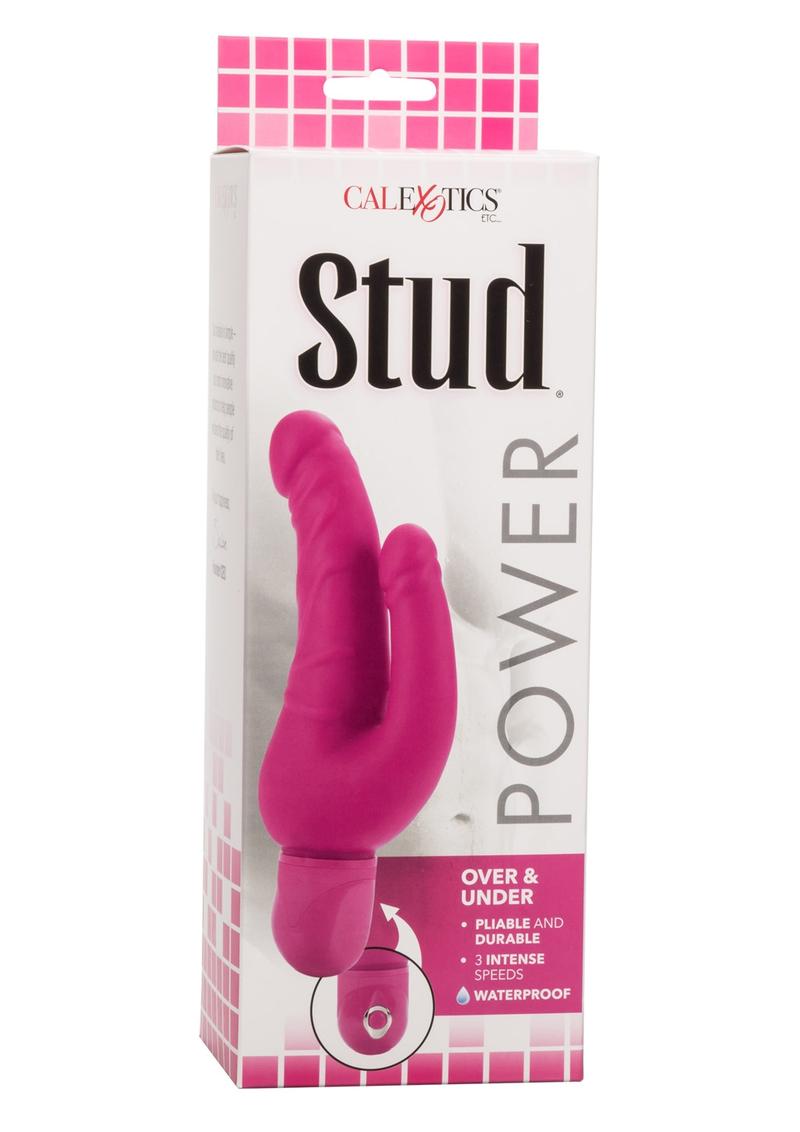 Power Stud Over and Under Vibrator Waterproof Pink