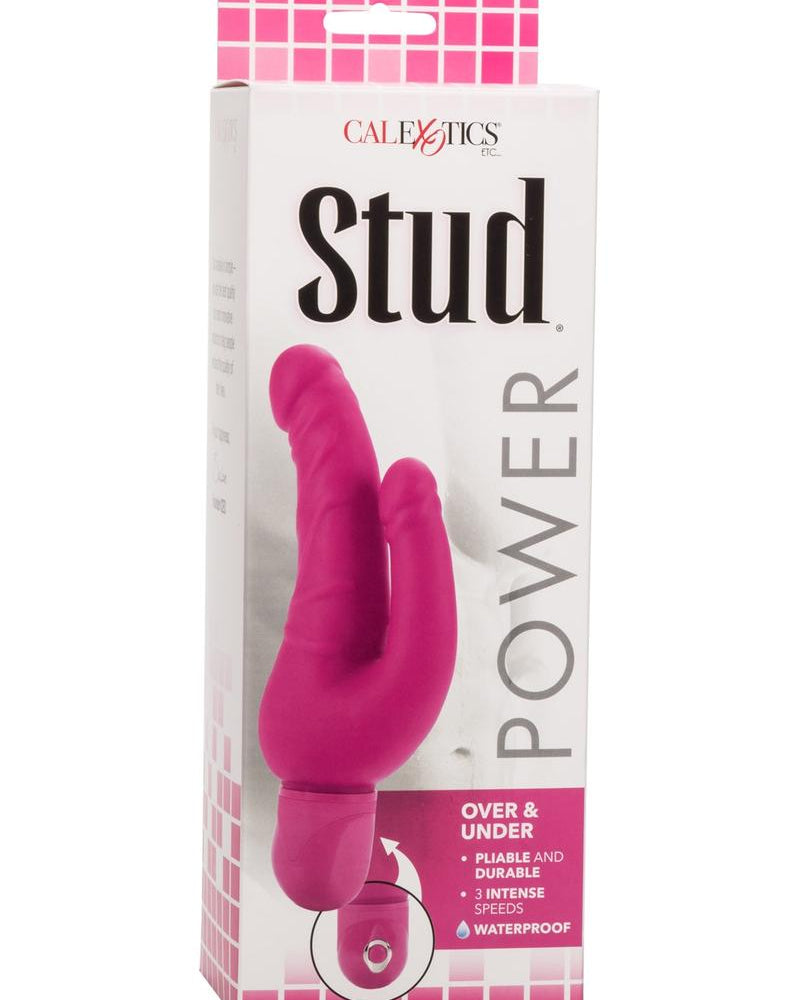 Power Stud Over and Under Vibrator Waterproof Pink
