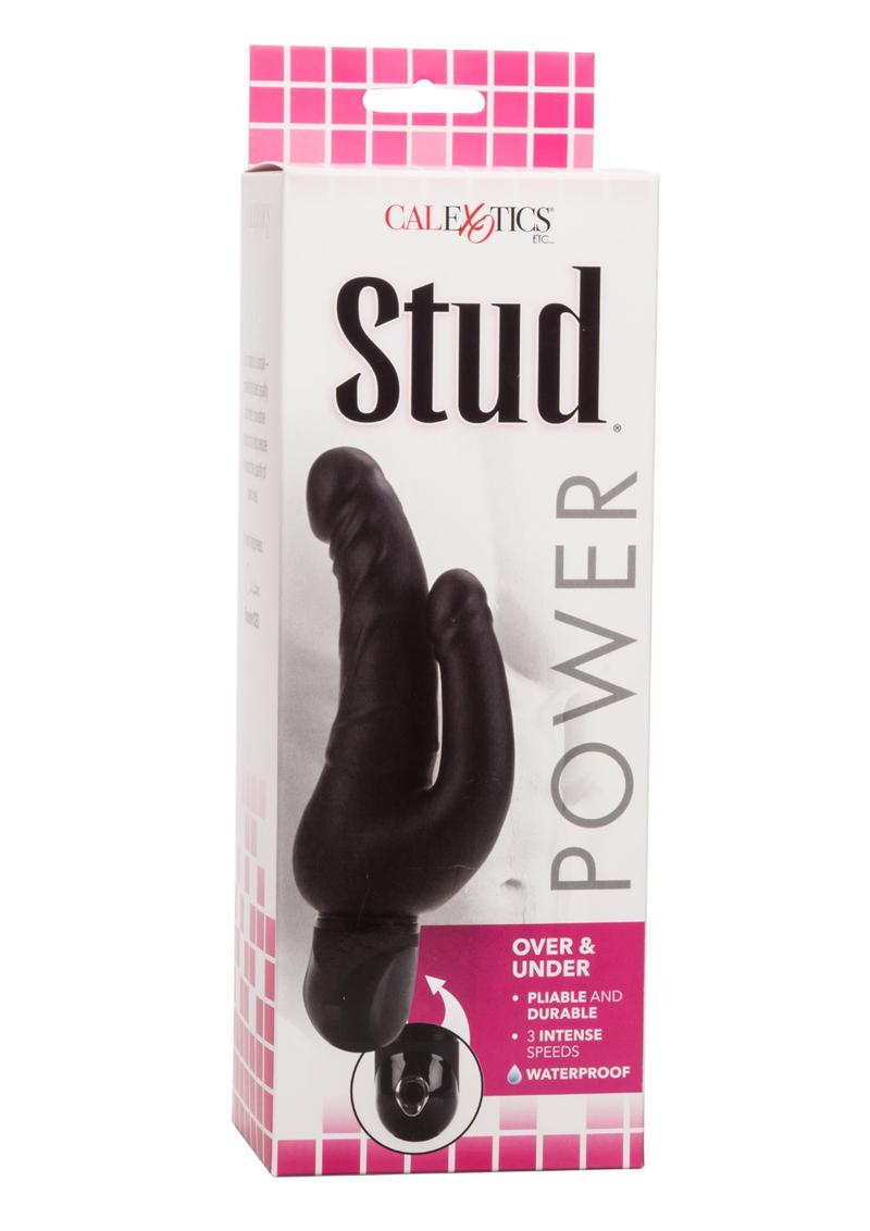 Power Stud Over and Under Vibrator Waterproof Black