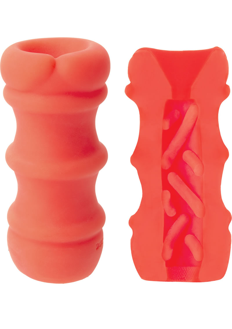 Masturbador Mood Pleaser Zigzag Naranja 4,6 Pulgadas