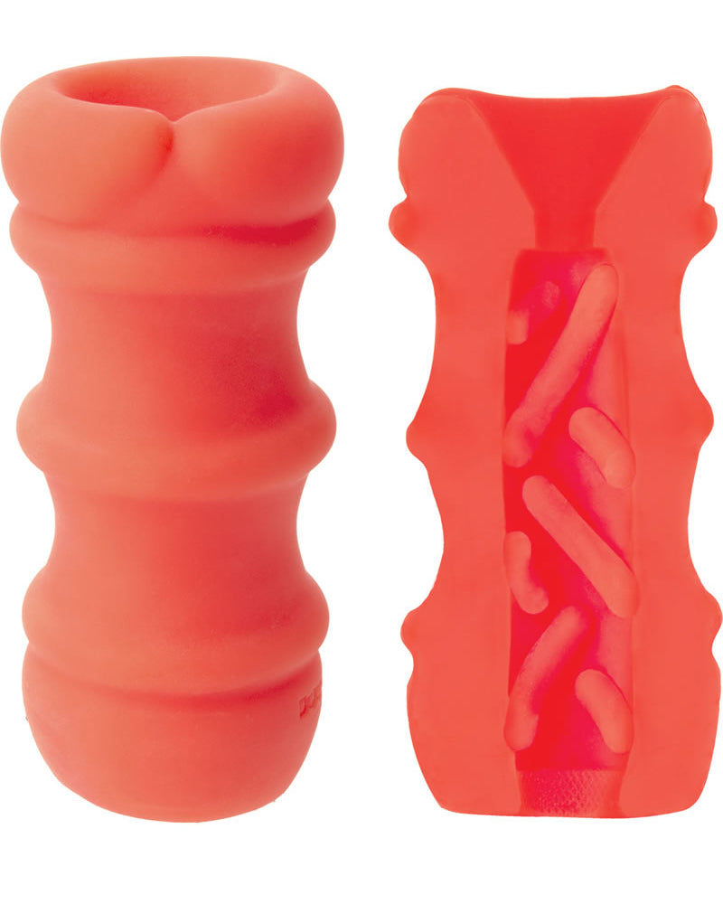 Masturbador Mood Pleaser Zigzag Naranja 4,6 Pulgadas