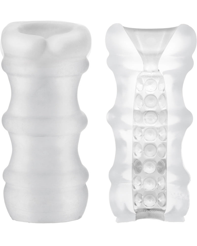 Mood Pleaser Massage Beads Masturbator White 4.6 inches