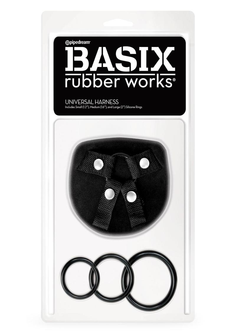 Basix Rubber Works Universal Harness Regular Size Black