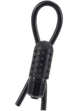 Vibrating Silicone Stud Lasso Cock Ring Waterproof - Black