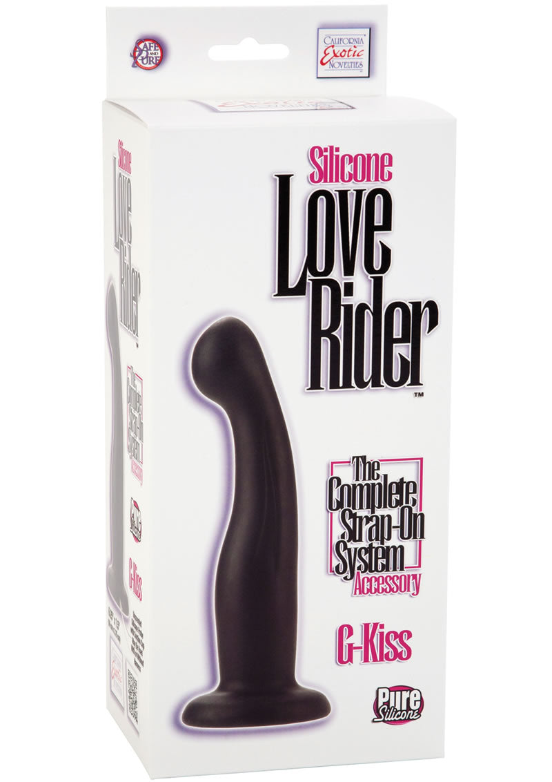 Silicone Love Rider G Kiss Dong Black 6 Inches