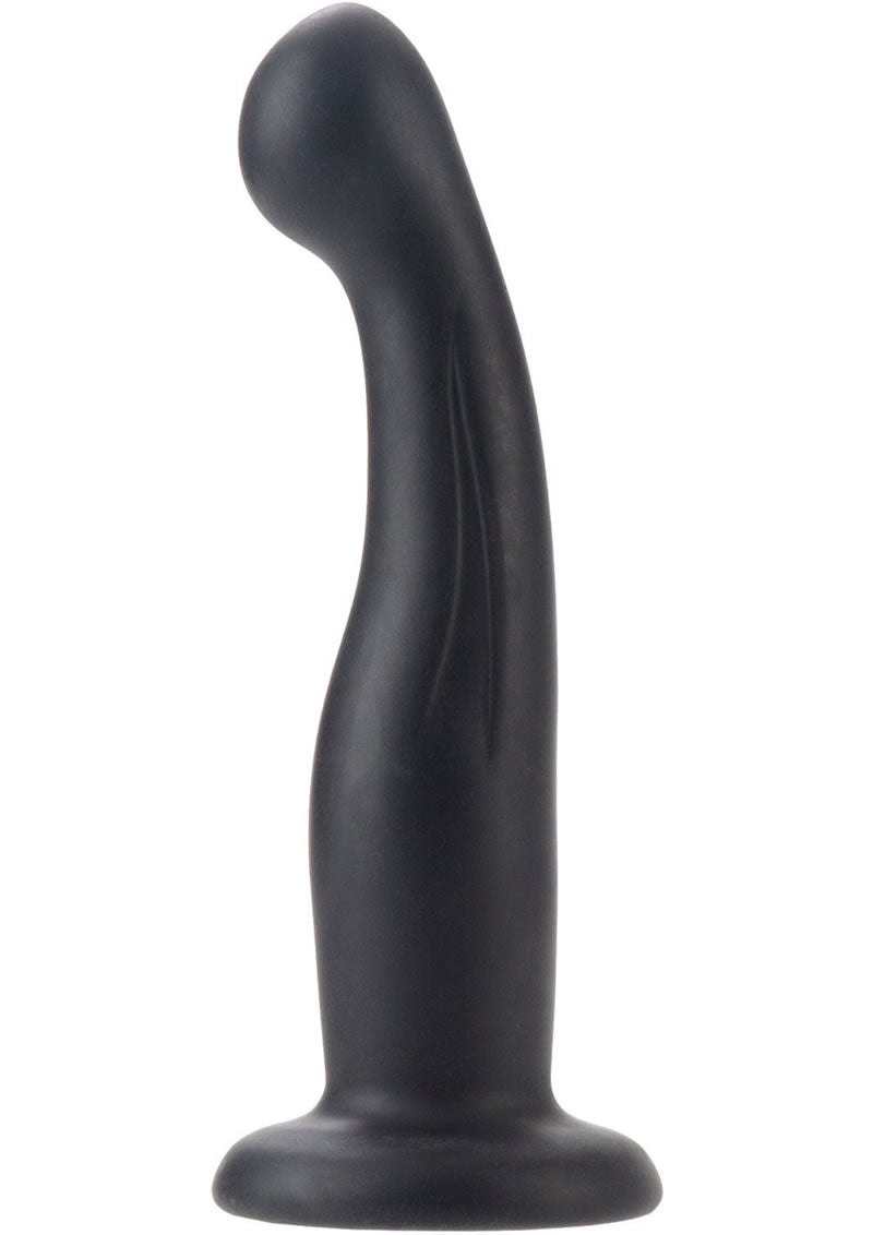 Silicone Love Rider G Kiss Dong Black 6 Inches