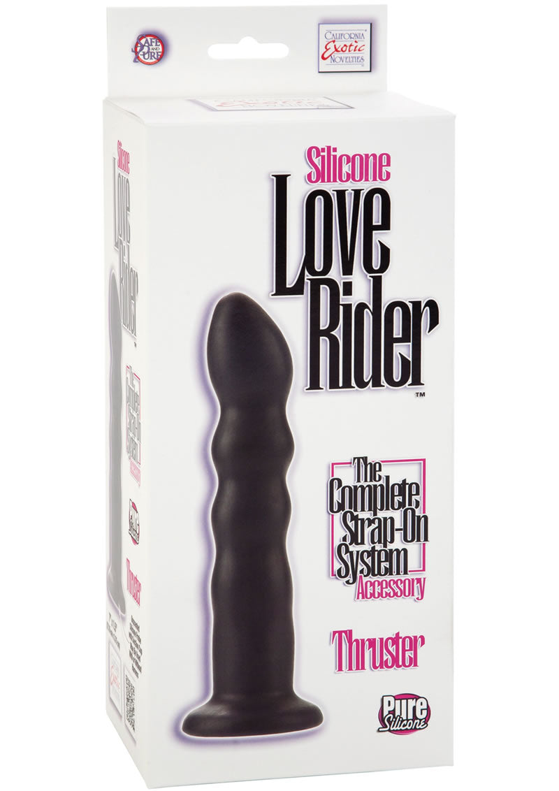 Sonda de silicona Love Rider Thruster negra de 7 pulgadas