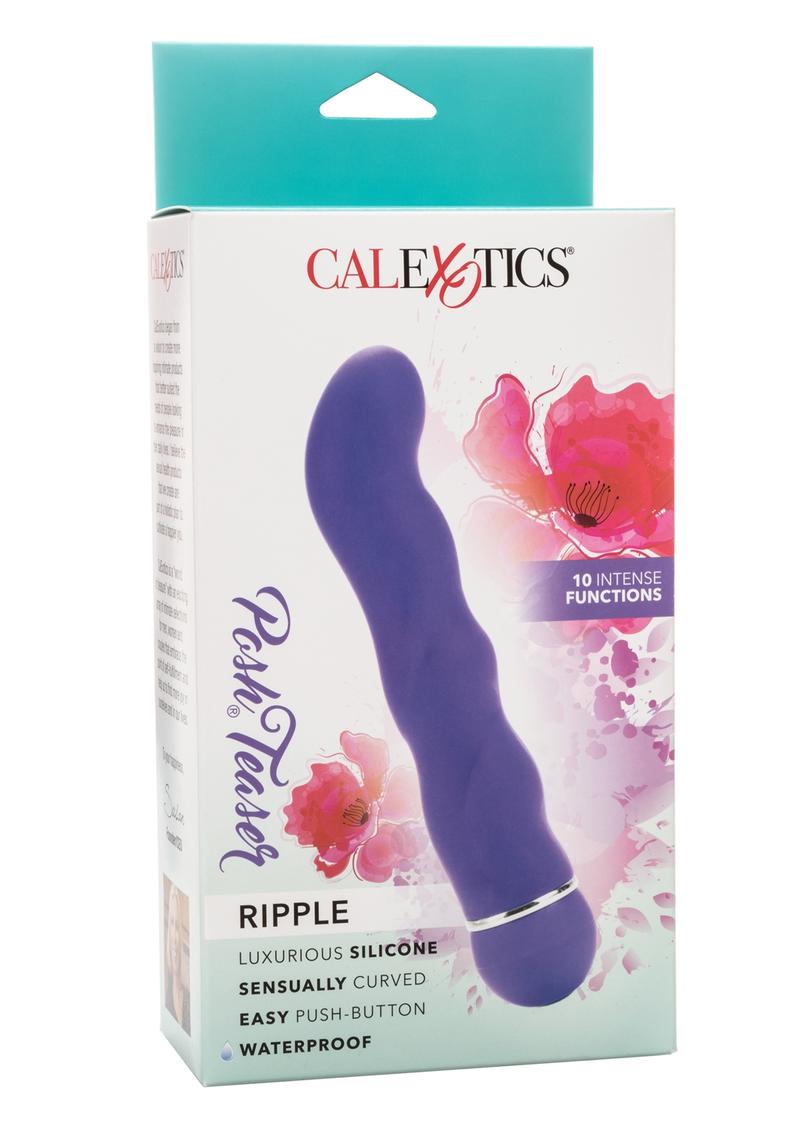 Masajeador de silicona Posh Teaser con 10 funciones, resistente al agua, morado, 5,5 pulgadas