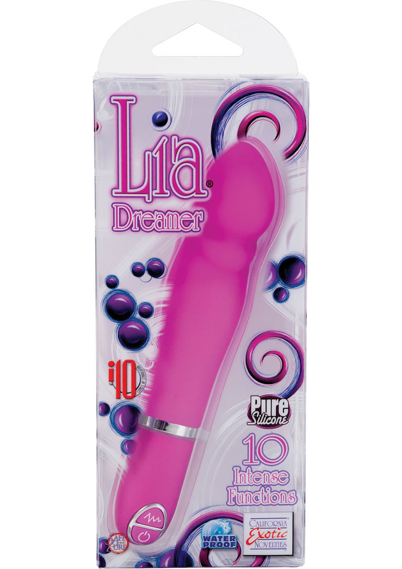 Vibrador de silicona Lia Dreamer resistente al agua de 4,25 pulgadas en color rosa