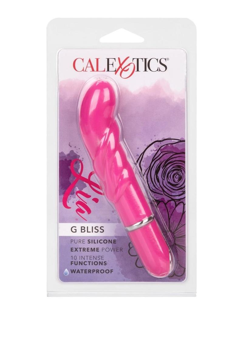 Vibrador de silicona Lia G Bliss resistente al agua de 4,25 pulgadas en color rosa