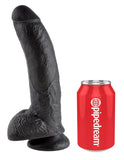 King Cock 9-Inch Cock With Balls - Black