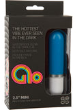 Glo Mini Glow In The Dark Vibrator Waterproof Blue 2.5 Inch