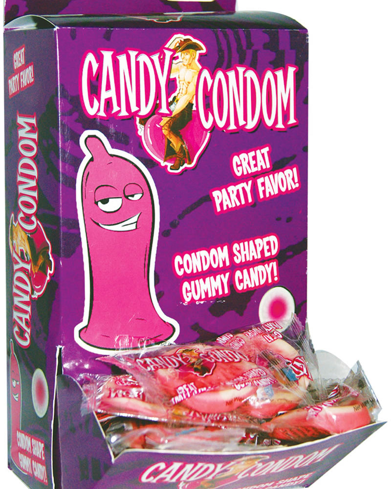 Mostrador de gomitas con condones de caramelo, 50 unidades por expositor