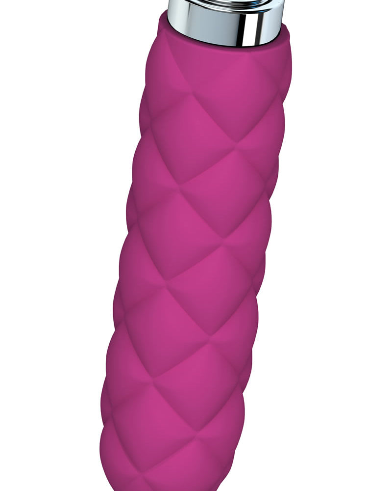 Key Charms Plush Silicone Vibrator Waterproof 3.75 Inch Raspberry Pink