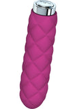 Vibrador de silicona de peluche Key Charms resistente al agua de 3,75 pulgadas en color rosa frambuesa