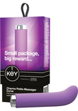 Key Charms Curve Silicone Vibrator Waterproof 4 Inch Lavender