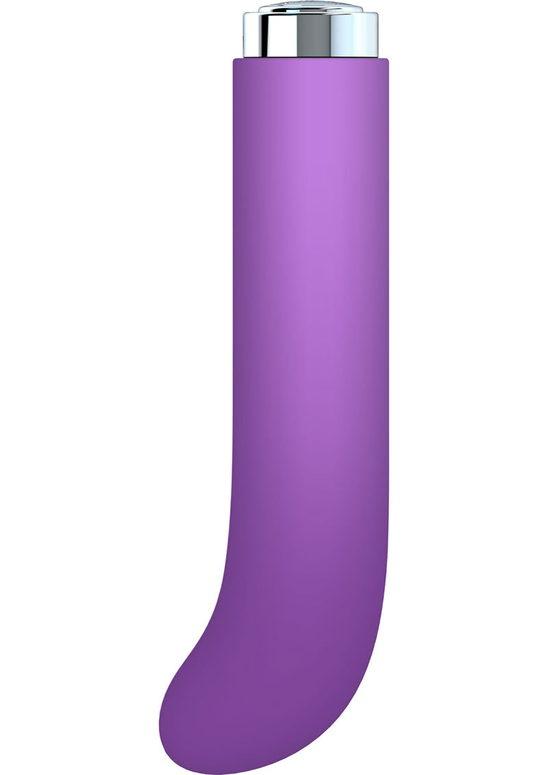 Key Charms Curve Vibrador de silicona resistente al agua de 4 pulgadas color lavanda