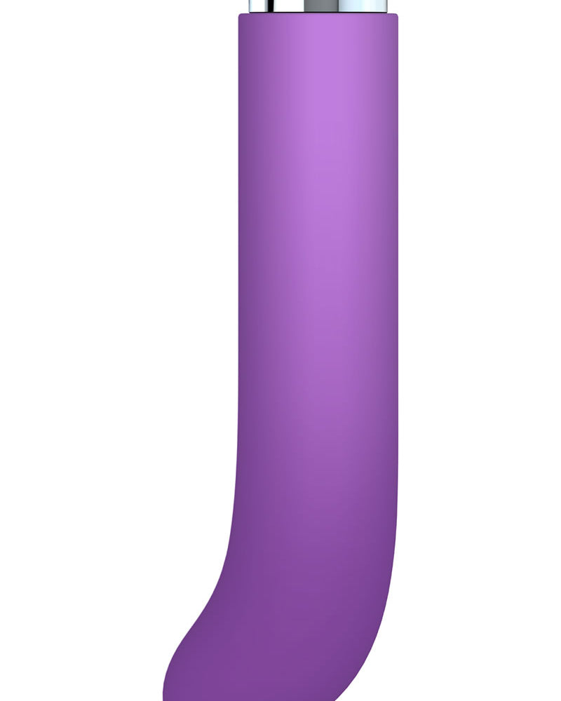 Key Charms Curve Silicone Vibrator Waterproof 4 Inch Lavender