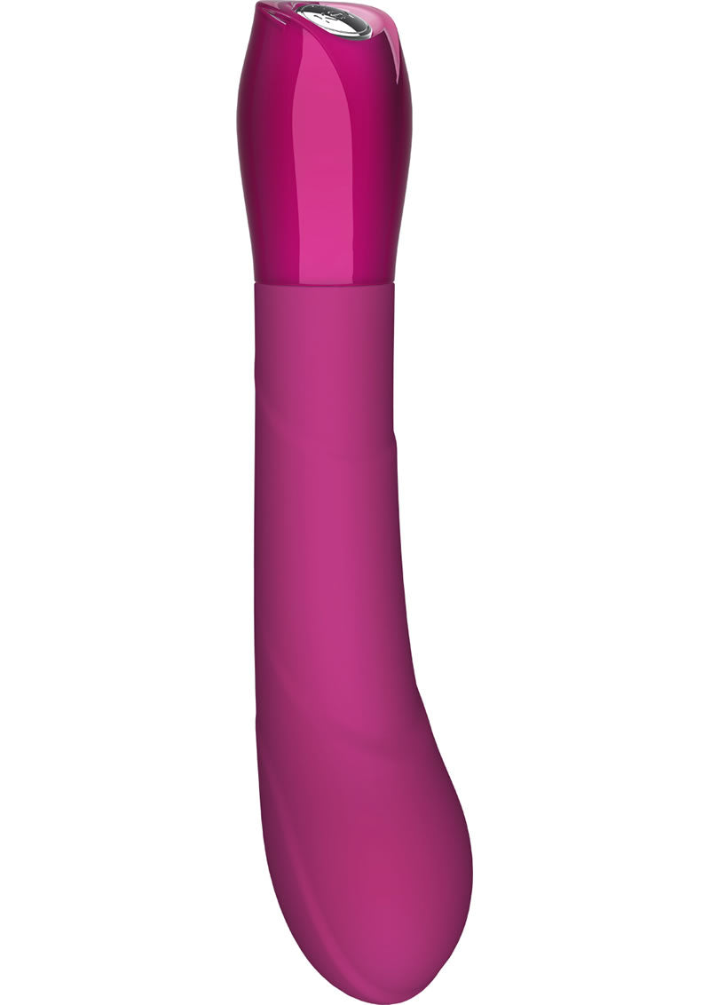 Vibrador de silicona Key Ceres G Spot resistente al agua de 5,5 pulgadas en color rosa frambuesa