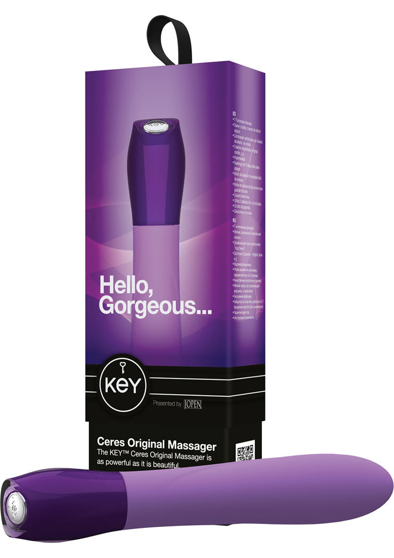 Key Ceres Original Silicone Vibrator Waterproof 5.25 Inch Lavender