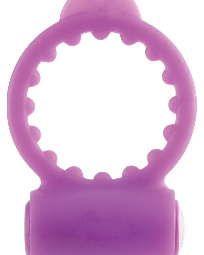Neon Vibrating Cockring Waterproof Purple