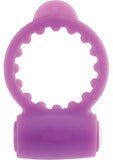 Neon Vibrating Cockring Waterproof Purple