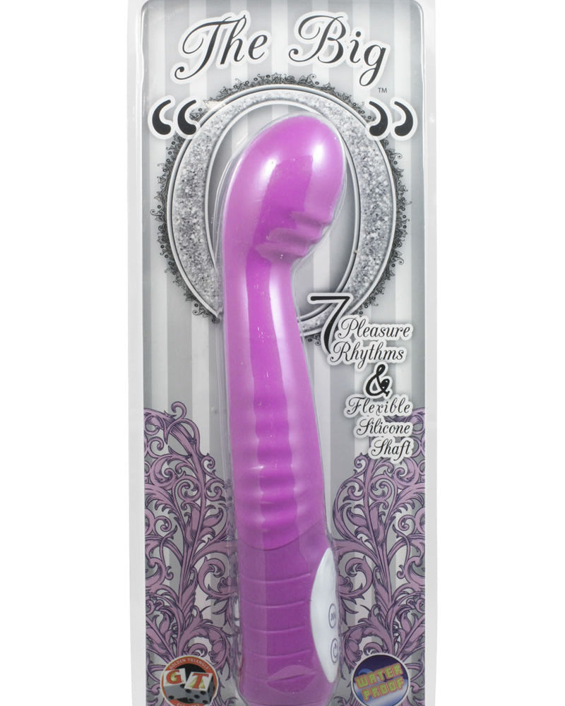 Vibrador de silicona Big O resistente al agua color lavanda de 8,5 pulgadas