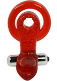 Xtreme Ring Of Xtasy Red Tongue Waterproof Cockring Red