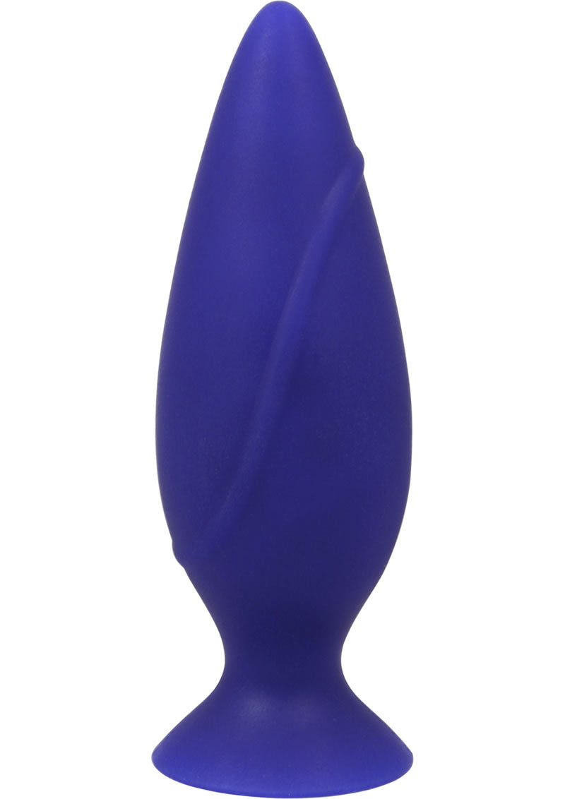 Corked Silicone Anal Plug Waterproof Small Blue