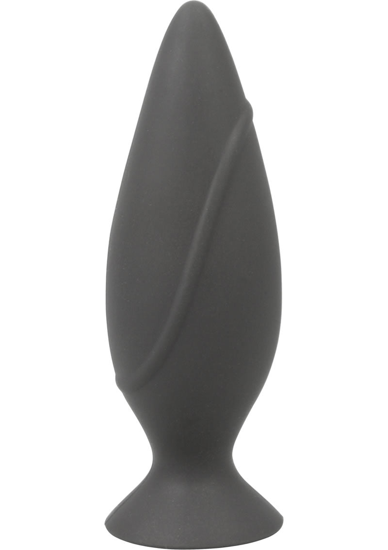 Tapón anal de silicona con corcho resistente al agua, pequeño color carbón
