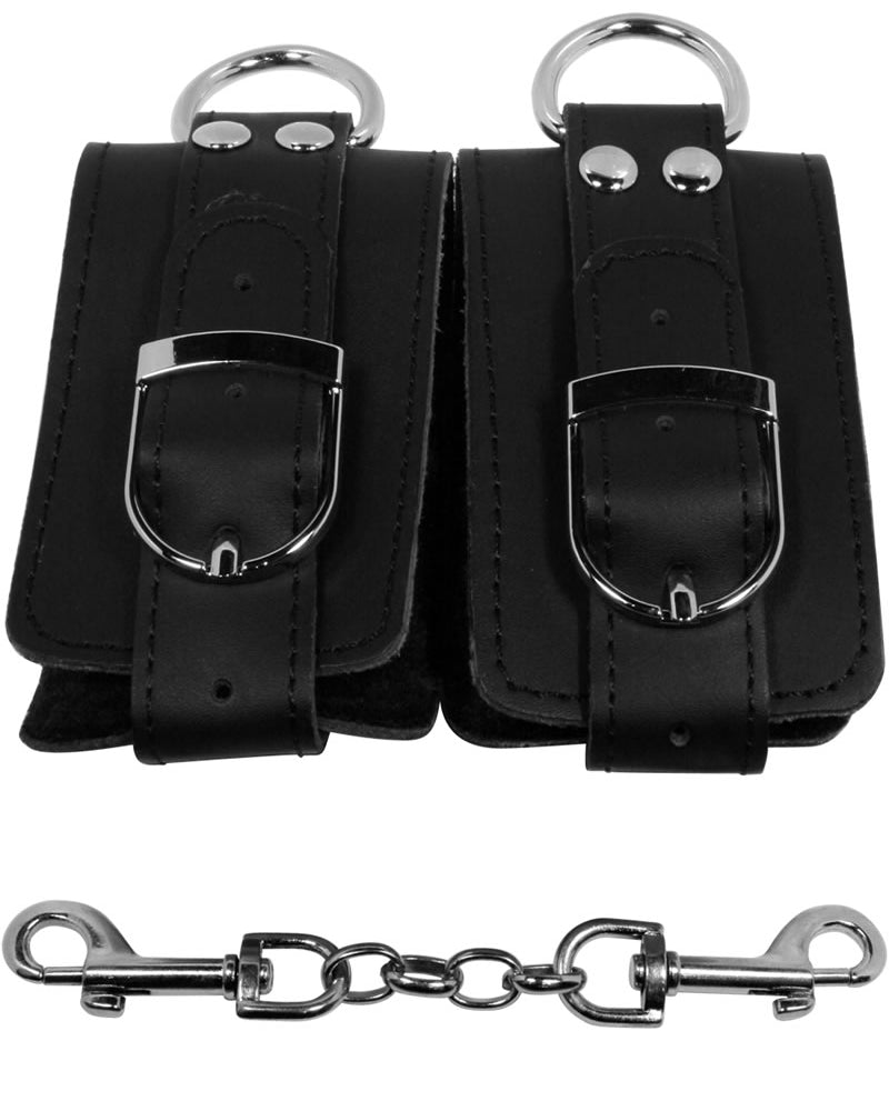 Strapped Plush Restraints Black