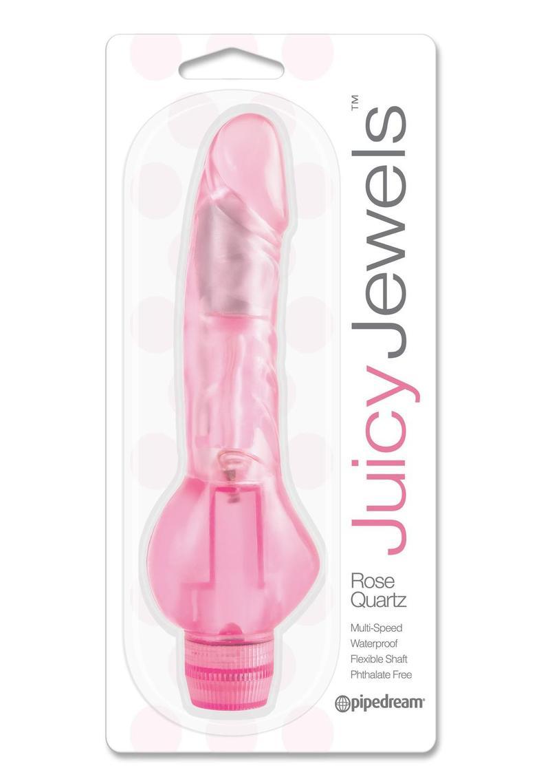 Vibrador de cuarzo rosa resistente al agua Juicy Jewels