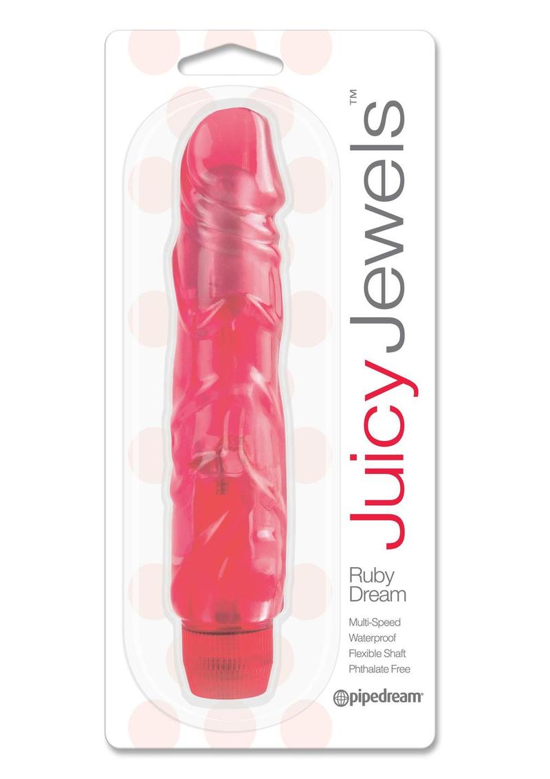 Vibrador Ruby Dream de Juicy Jewels, resistente al agua, color rojo