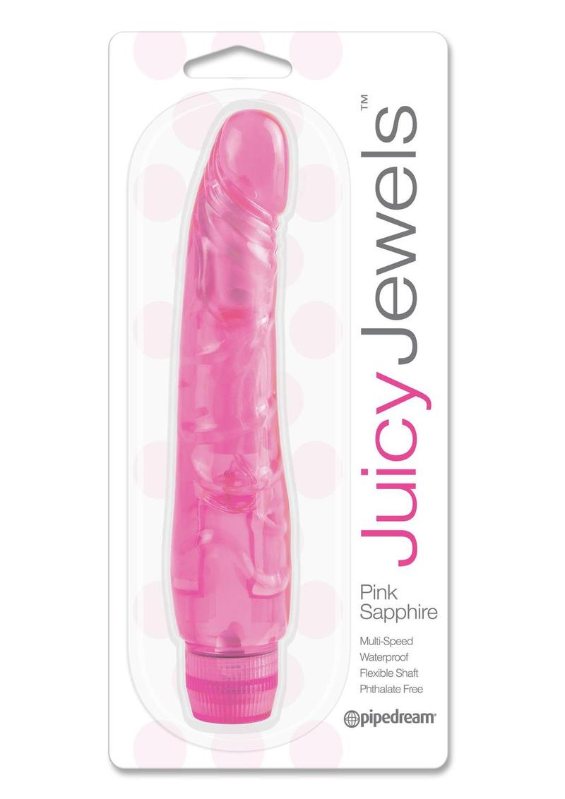 Vibrador de zafiro rosa resistente al agua Juicy Jewels