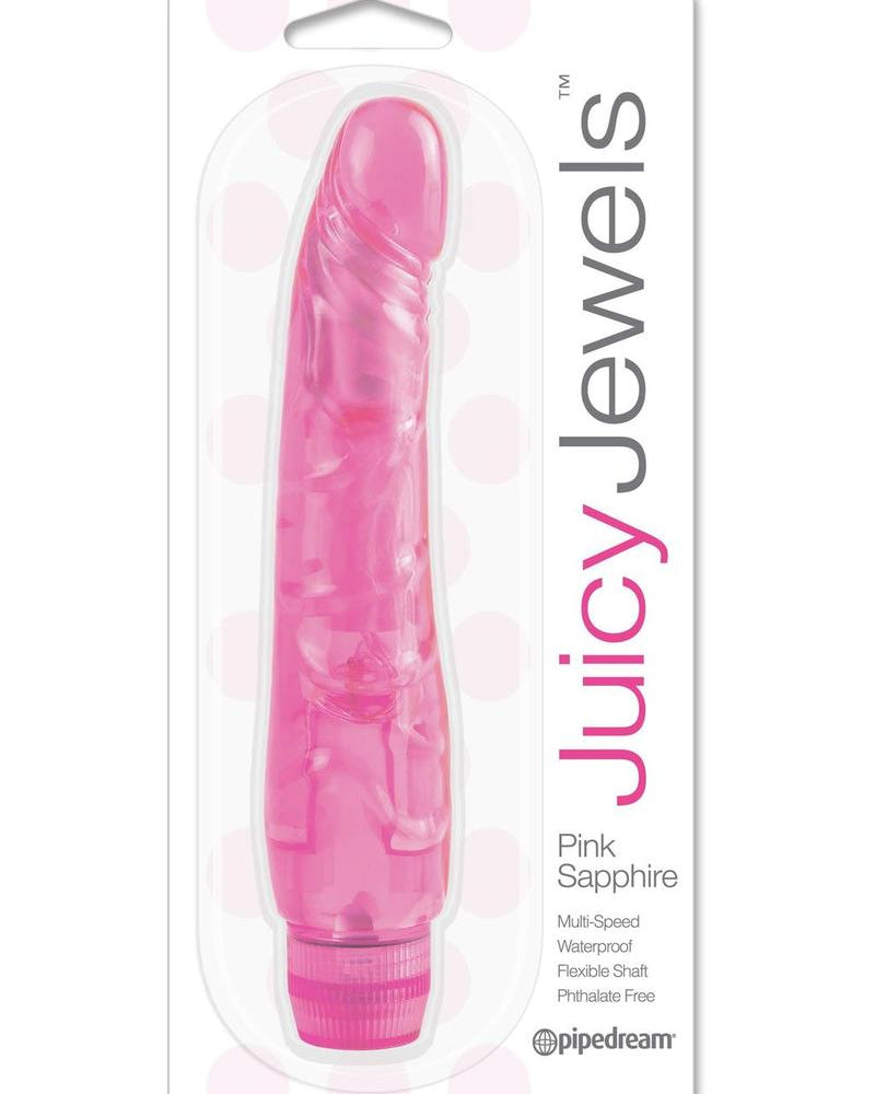 Vibrador de zafiro rosa resistente al agua Juicy Jewels