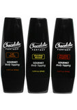 Chocolate Fantasy Body Toppings Mini Bottles 1.25 Ounce 3 Each Per Pack