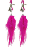 Fetish Fantasy Fancy Feather Nipple Clamps - Pink