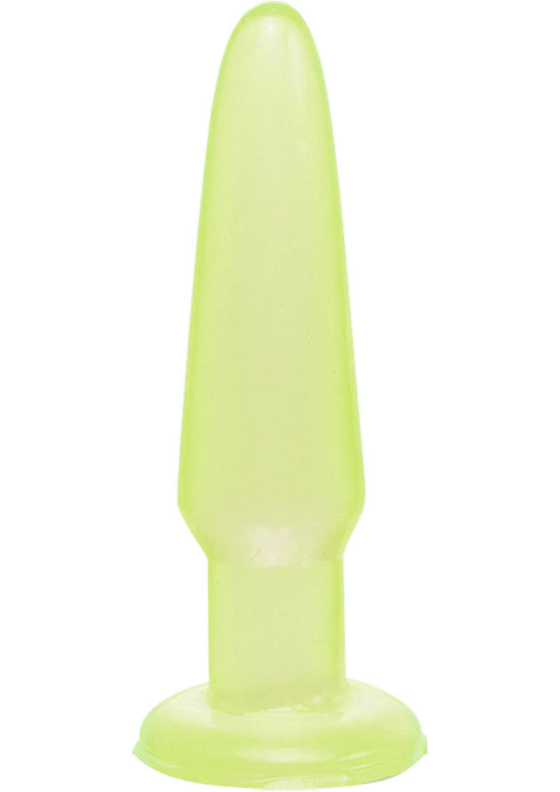 Basix Rubber Works Beginners Butt Plug Waterproof - Glow In The Dark