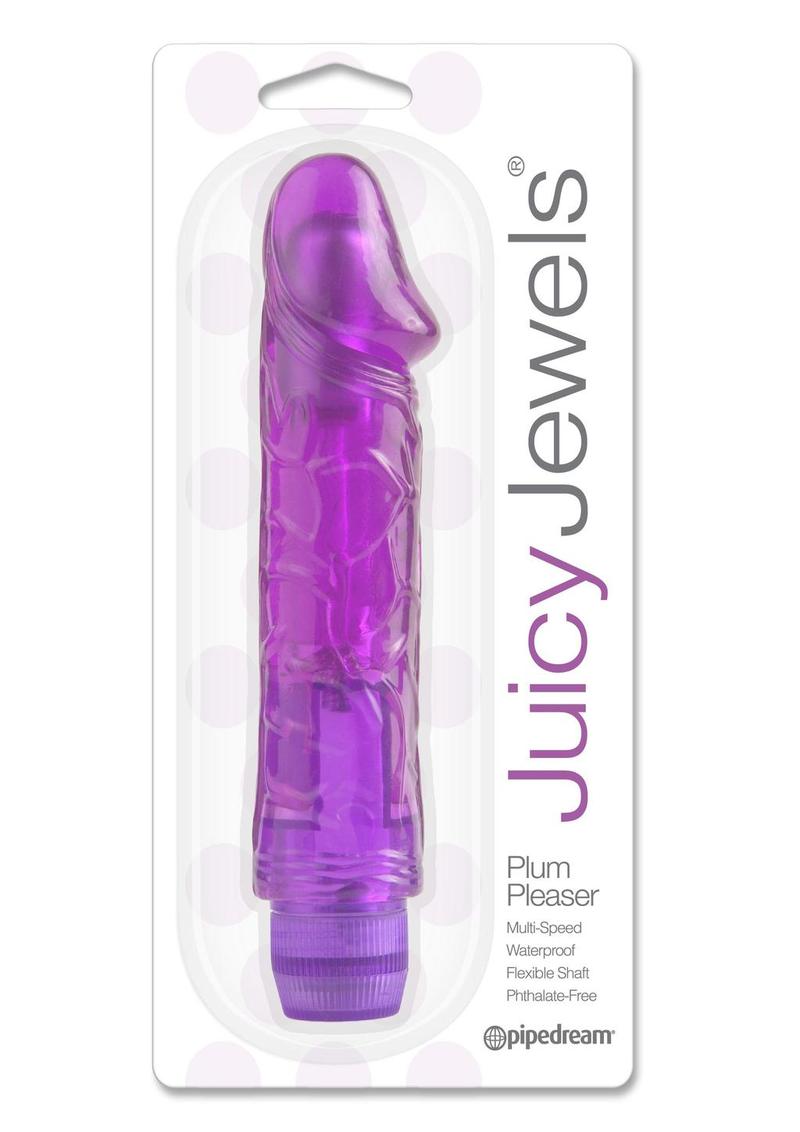 Vibrador Plum Pleaser de Juicy Jewels resistente al agua y morado