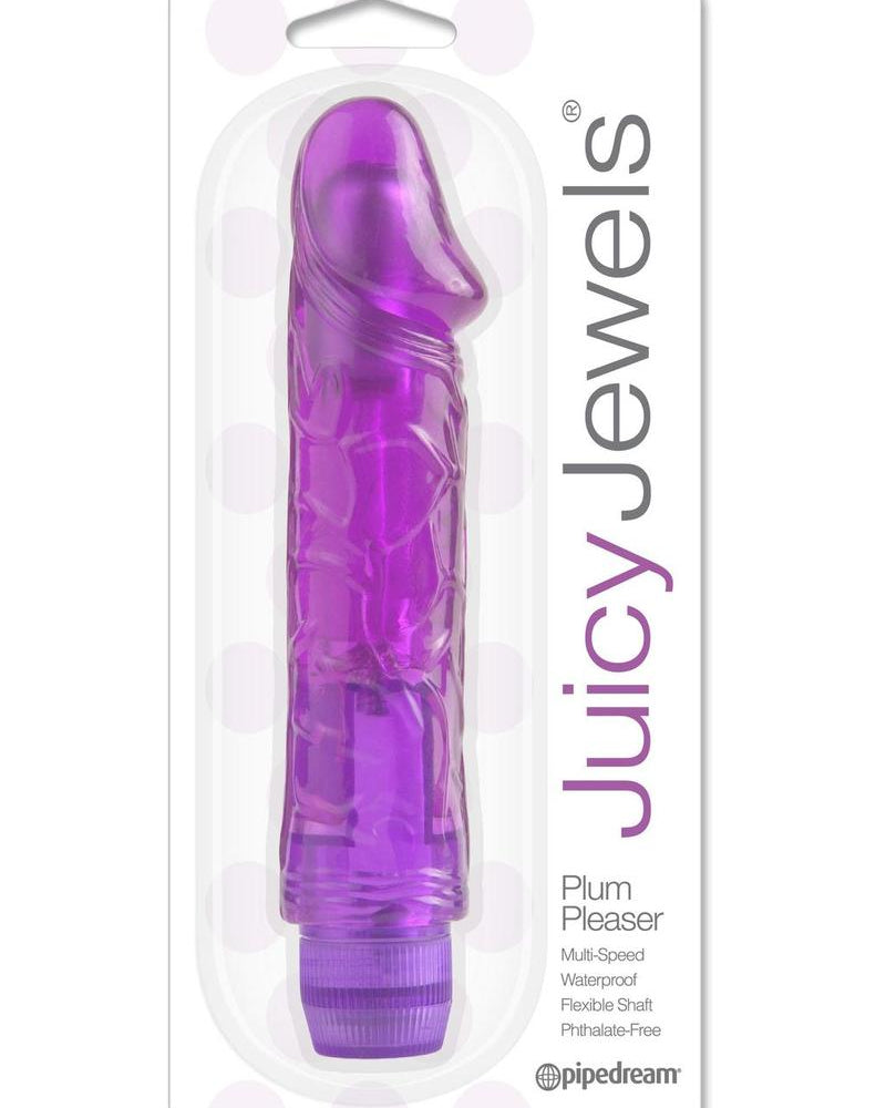 Vibrador Plum Pleaser de Juicy Jewels resistente al agua y morado