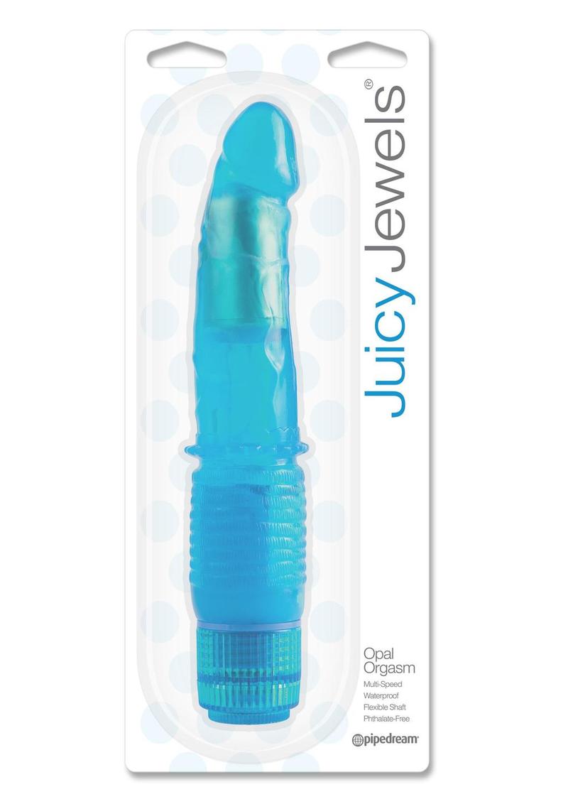 Vibrador para orgasmos Opal de Juicy Jewels resistente al agua, color azul