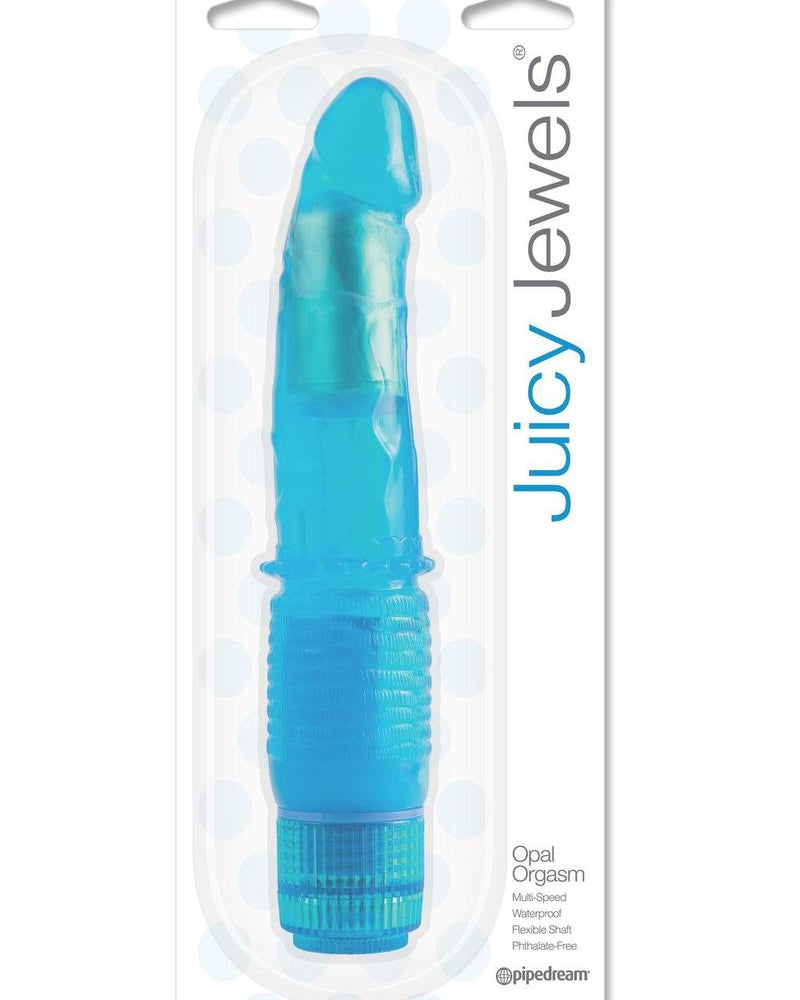 Vibrador para orgasmos Opal de Juicy Jewels resistente al agua, color azul