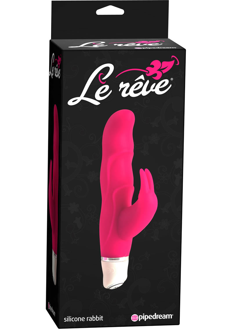 Vibrador conejo de silicona Le Reve rosa intenso