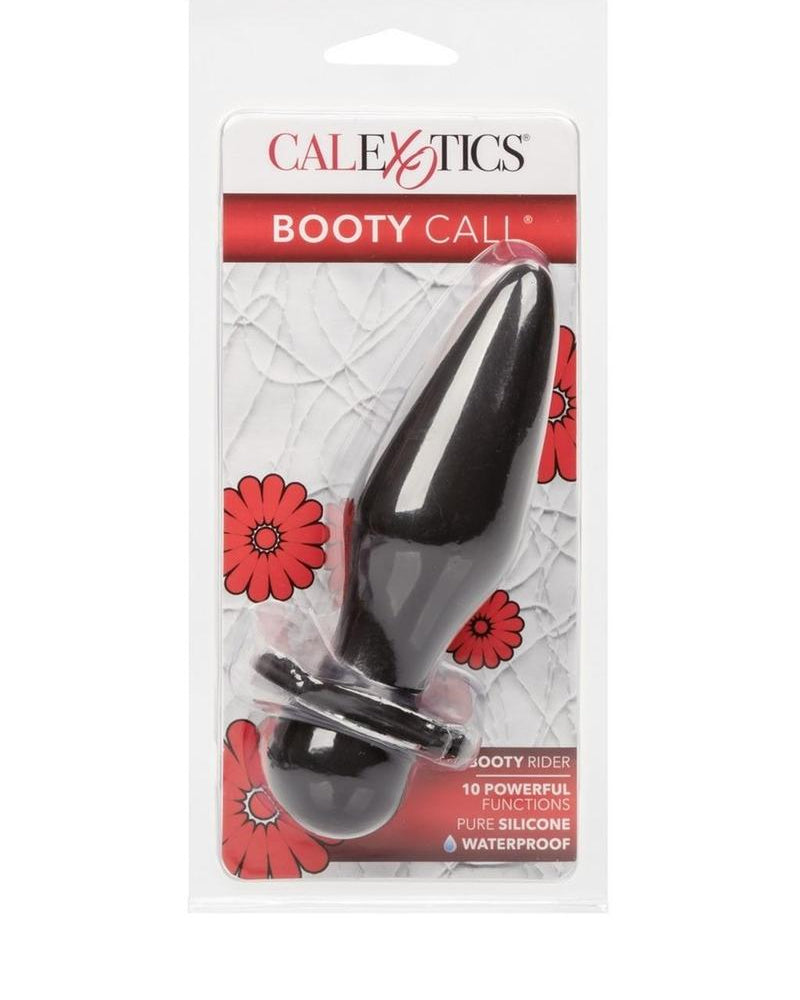 Booty Call Booty Rider Vibrating Silicone Anal Probe Waterproof Black