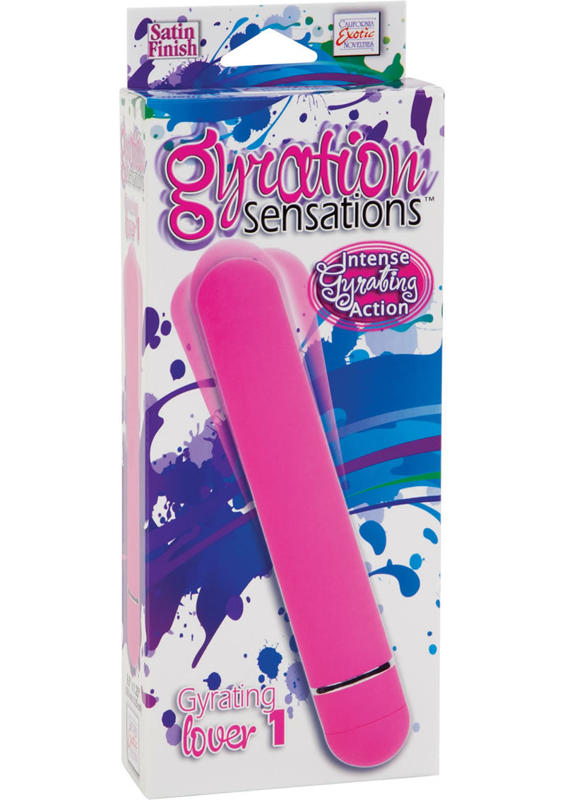 Vibrador Gyration Sensations Gyrating Lover 1 con acabado satinado, resistente al agua, color rosa