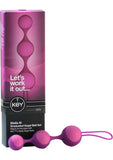 Juego de bolas de Kegel graduadas Key Stella III de silicona color rosa