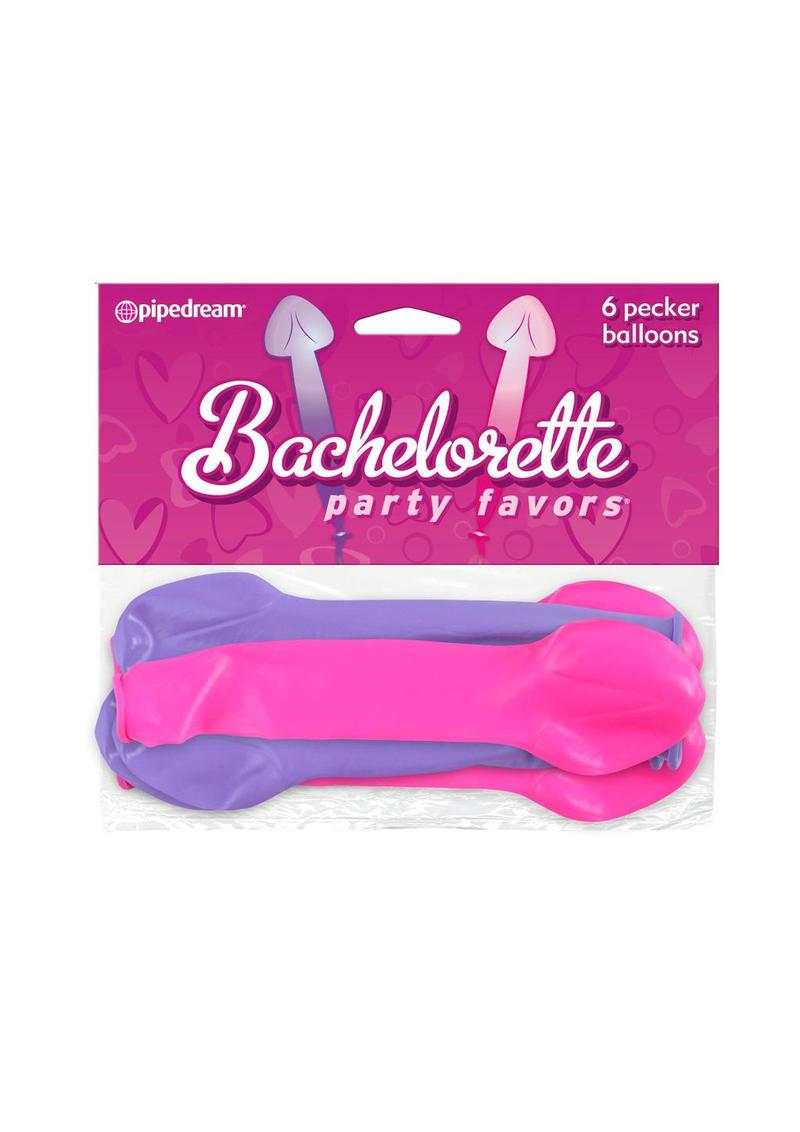 Bachelorette Party Pecker Shaped Ballons 6 Pack