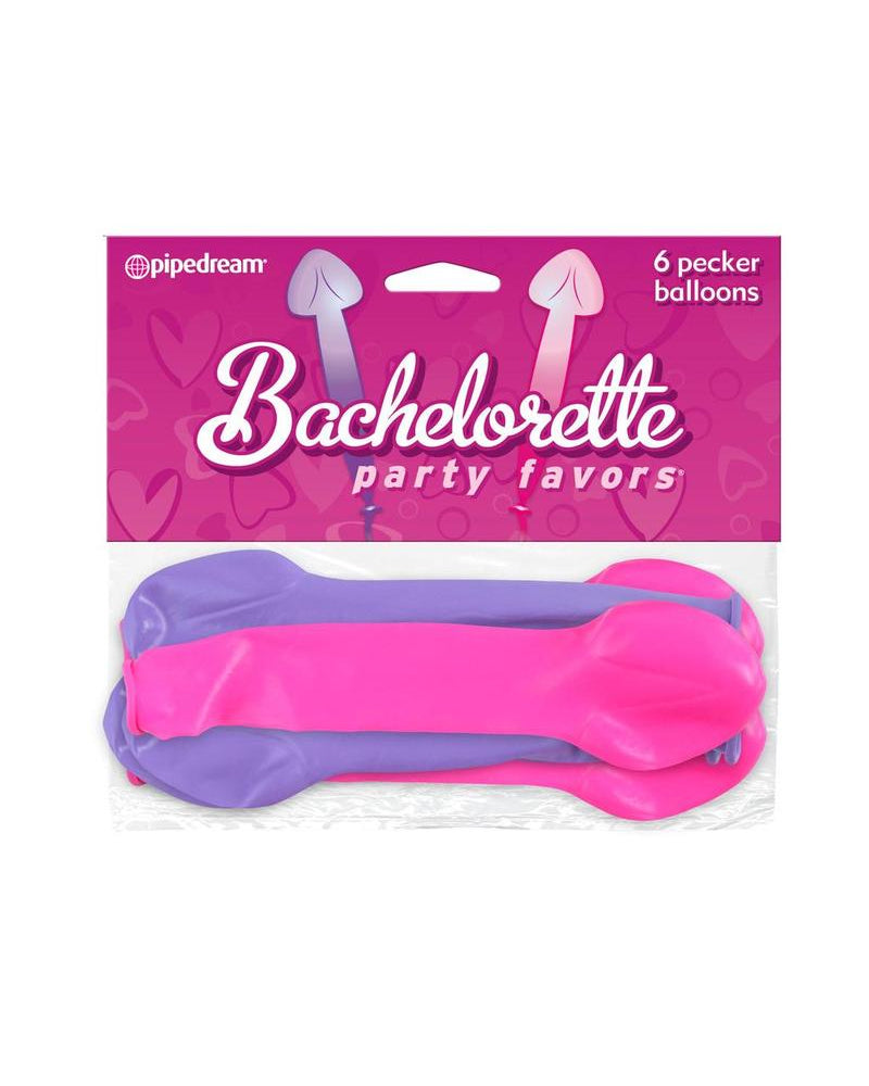 Bachelorette Party Pecker Shaped Ballons 6 Pack