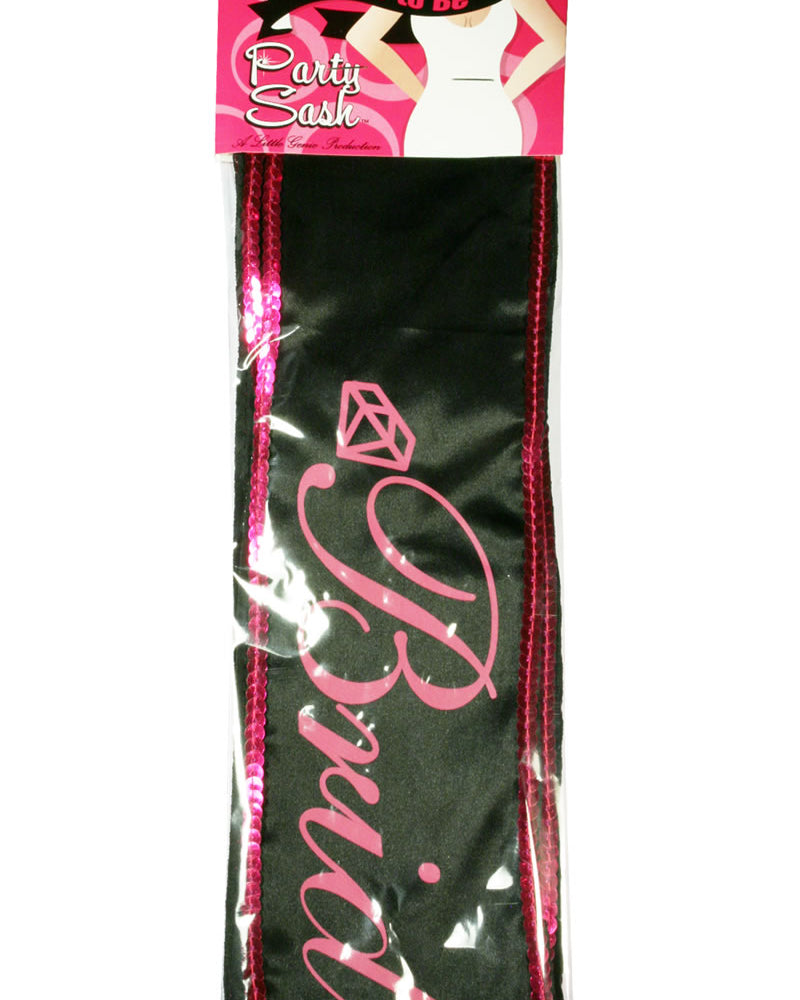 Faja ajustable para novia en color negro y rosa